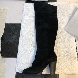 Thigh high worn once 1 inch platform boots